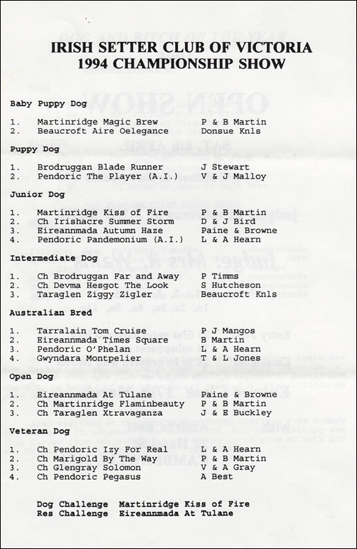 ISCV 1994 Champ Show 1