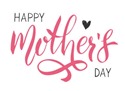 Happy Mothers Day lettering. Handwritten typography. Calligraphy text.
